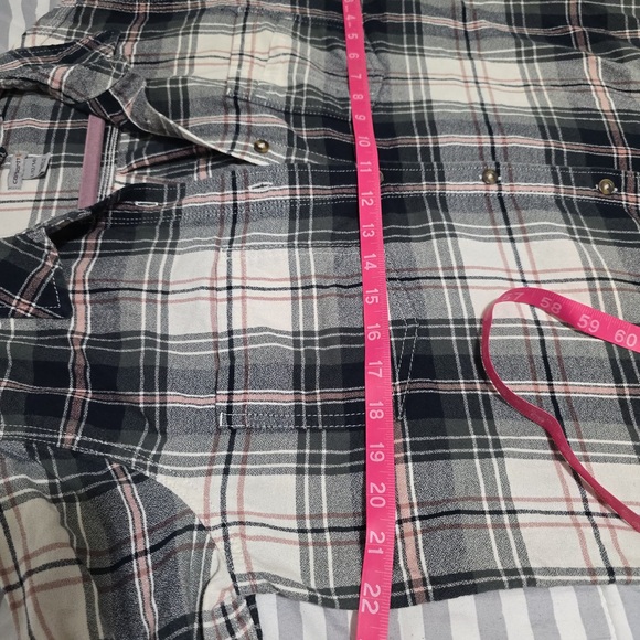 Carhartt Black, White, and Pink Plaid Shirt - Picture 9 of 12
